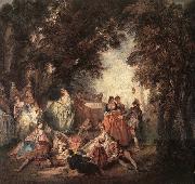LANCRET, Nicolas Company in the Park china oil painting reproduction
